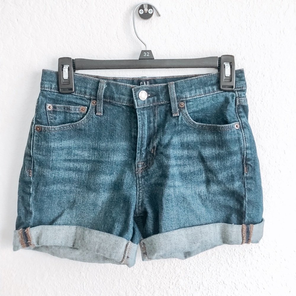 Medium/dark wash jean shorts